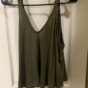 Flowy green free people tank